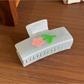 Beau - Floral Rectangular Acetate Claw Clip
