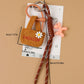 Keypus - Floral Mini Bag Cord Detail Alloy Keychain