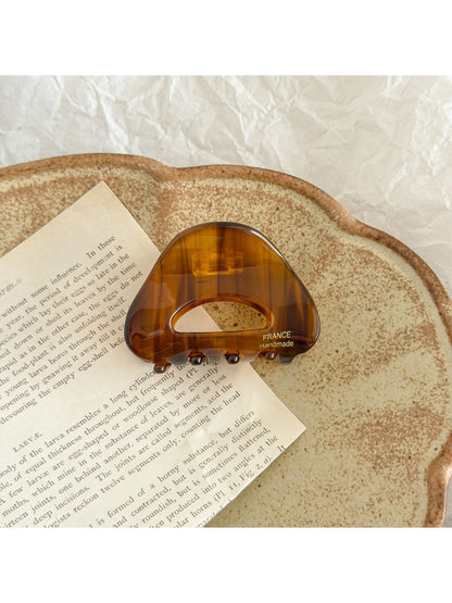 Beau - Semi Round Hollow Acetate Geometric Claw Clip