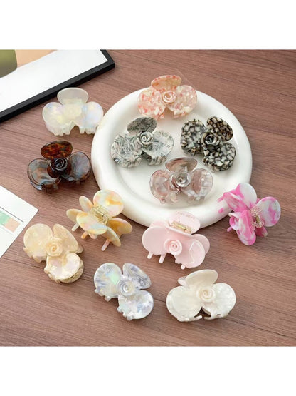Beau - Elegant Acetate Flower Pattern Hair Clip