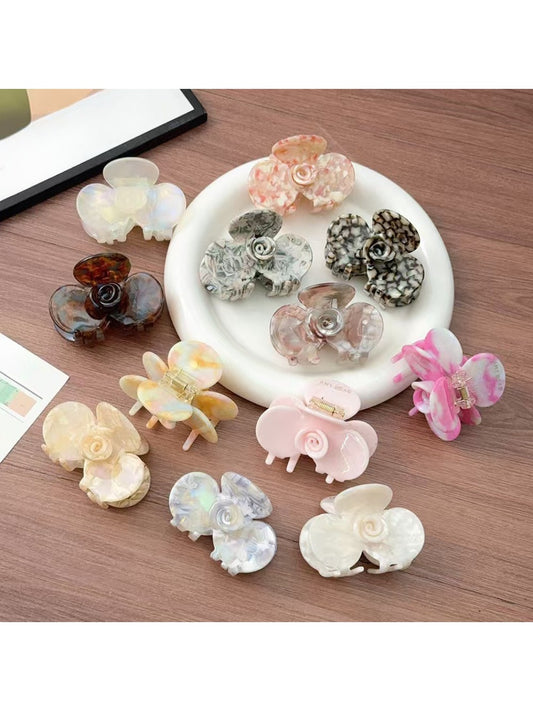 Beau - Elegant Acetate Flower Pattern Hair Clip