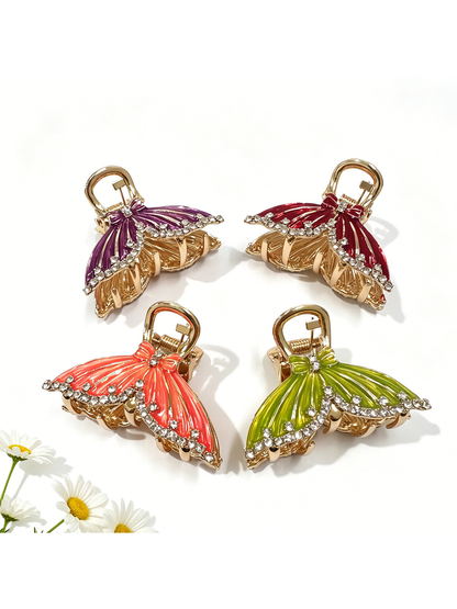 Beau - Bow Shape Glossy Alloy Hair Claw Clip