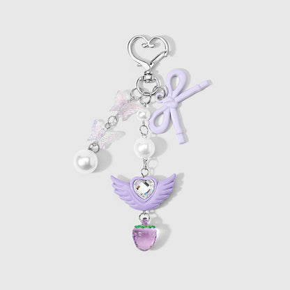 Keypus - Purple Music Note and Bow Keychain