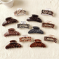 Beau - Vintage Leopard Print Curved Claw Clip