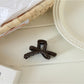 Beau - Glossy Bow Shape Plastic Claw Clip