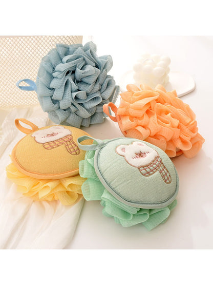 Papo - Cartoon Bear Bath Pouf Soft Foamy Scrubber