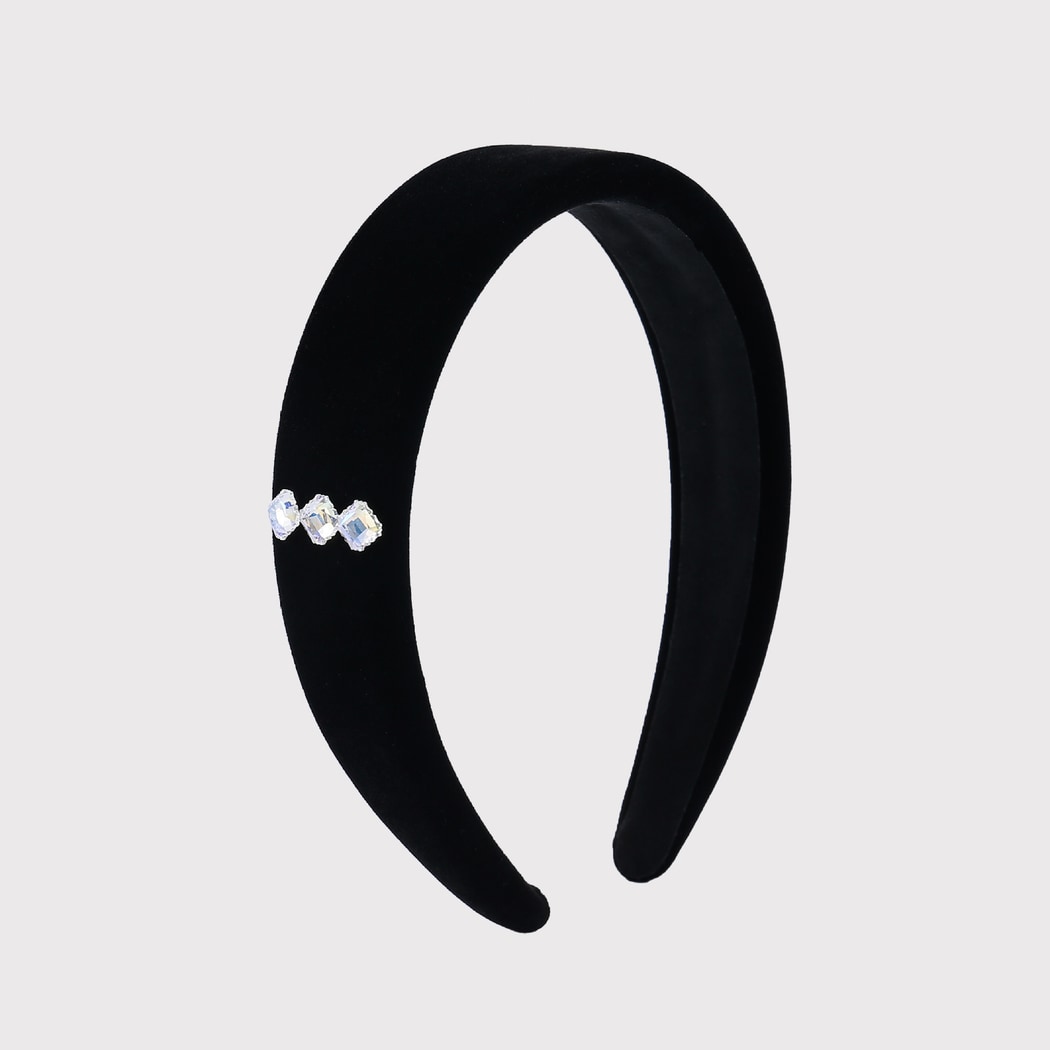 Gifty - Elegant Velvet Geometric Accent Wide Headband