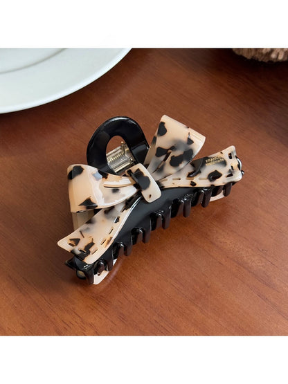 Beau - Elegant Bow Detail Acetate Claw Clip