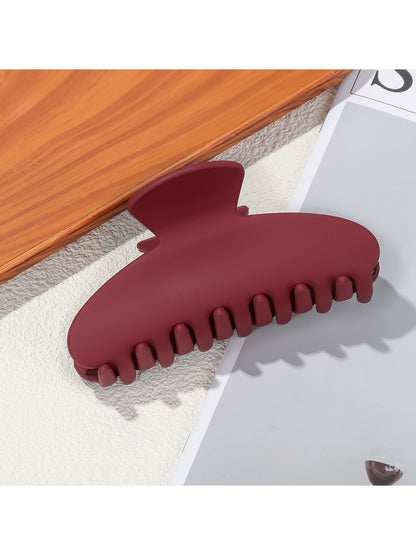 Beau - Matte Plastic Oval Shape Hair Styling Claw Clip