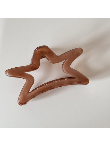 Beau - Openwork Five Pointed Star Claw Clip