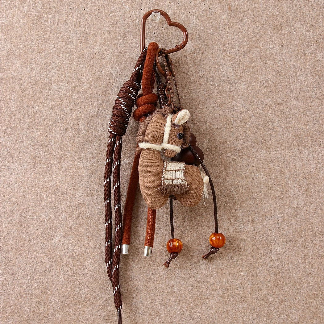 Keypus - Retro Horse Motif Bag Charm Keychain