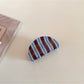Beau - Coffee Striped Hair Clip