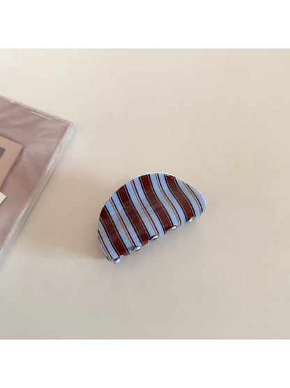 Beau - Coffee Striped Hair Clip