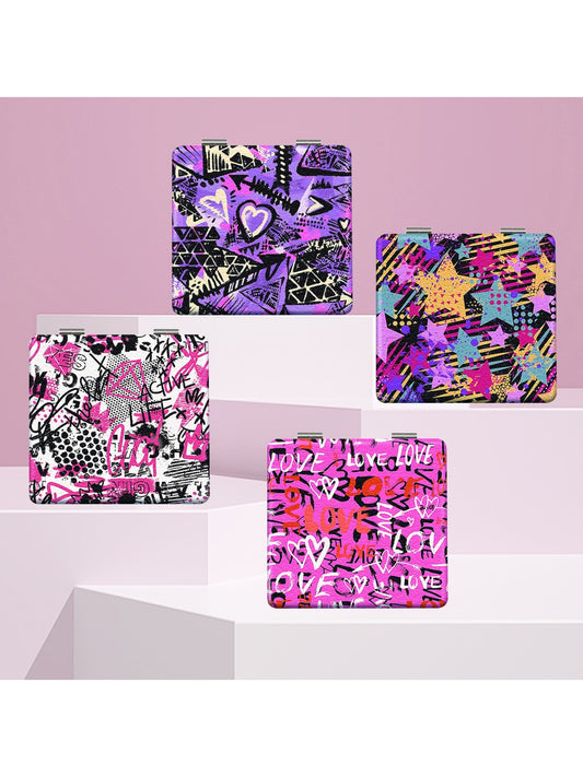 Mirroray - Y2K Graffiti Square Foldable Pocket Mirror