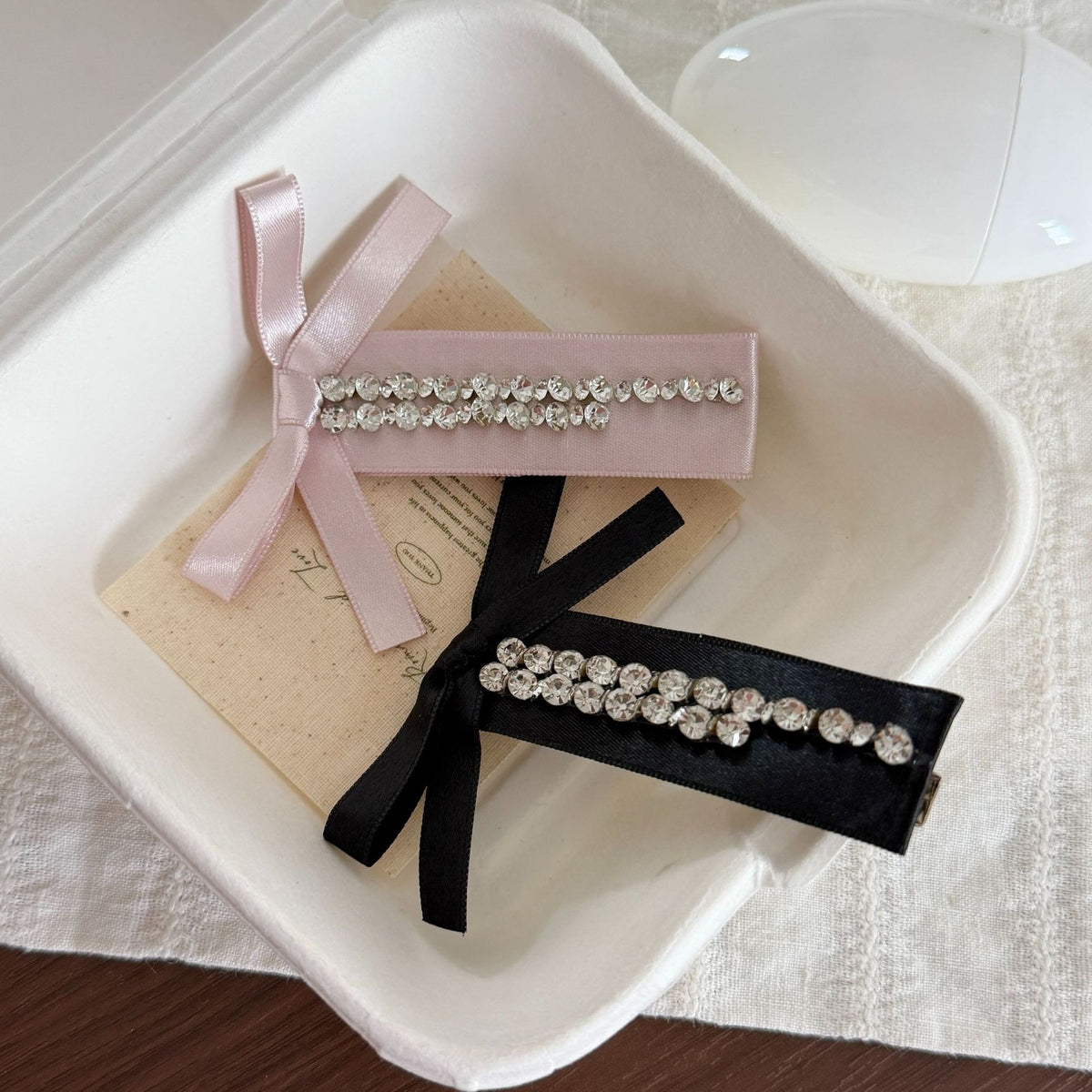 Beau - Bow Accent-Row Hair Clip
