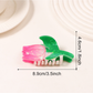 Beau - Sweet Floral Glossy PVC Hair Claw Clip