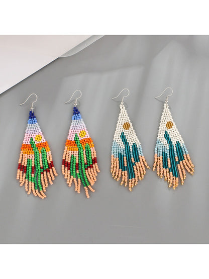 Earedge - Retro Cactus Drop Earrings
