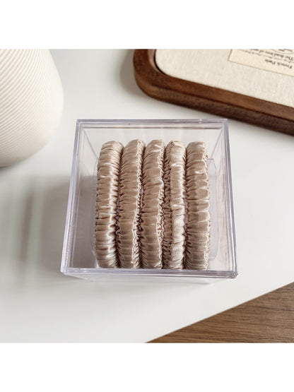 Gifty - Minimalist Satin Sausage-Shaped Hair Tie