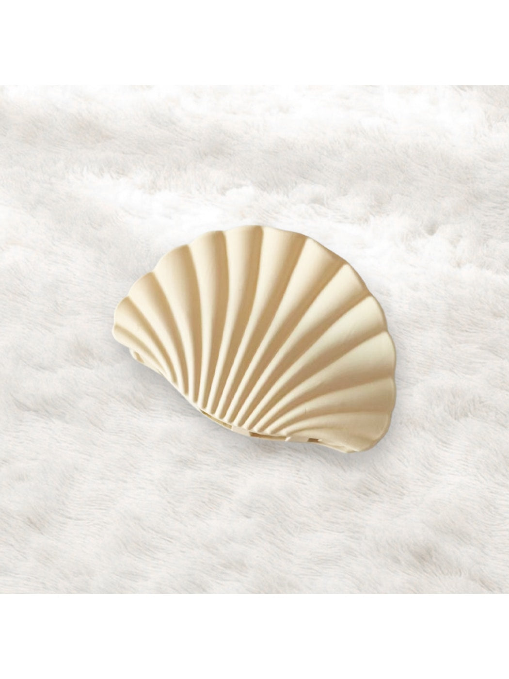 Beau - Matte Plastic Fan Shape Everyday Claw Clip