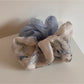 Gifty gradient color block scrunchie paired with casual outfit accessories