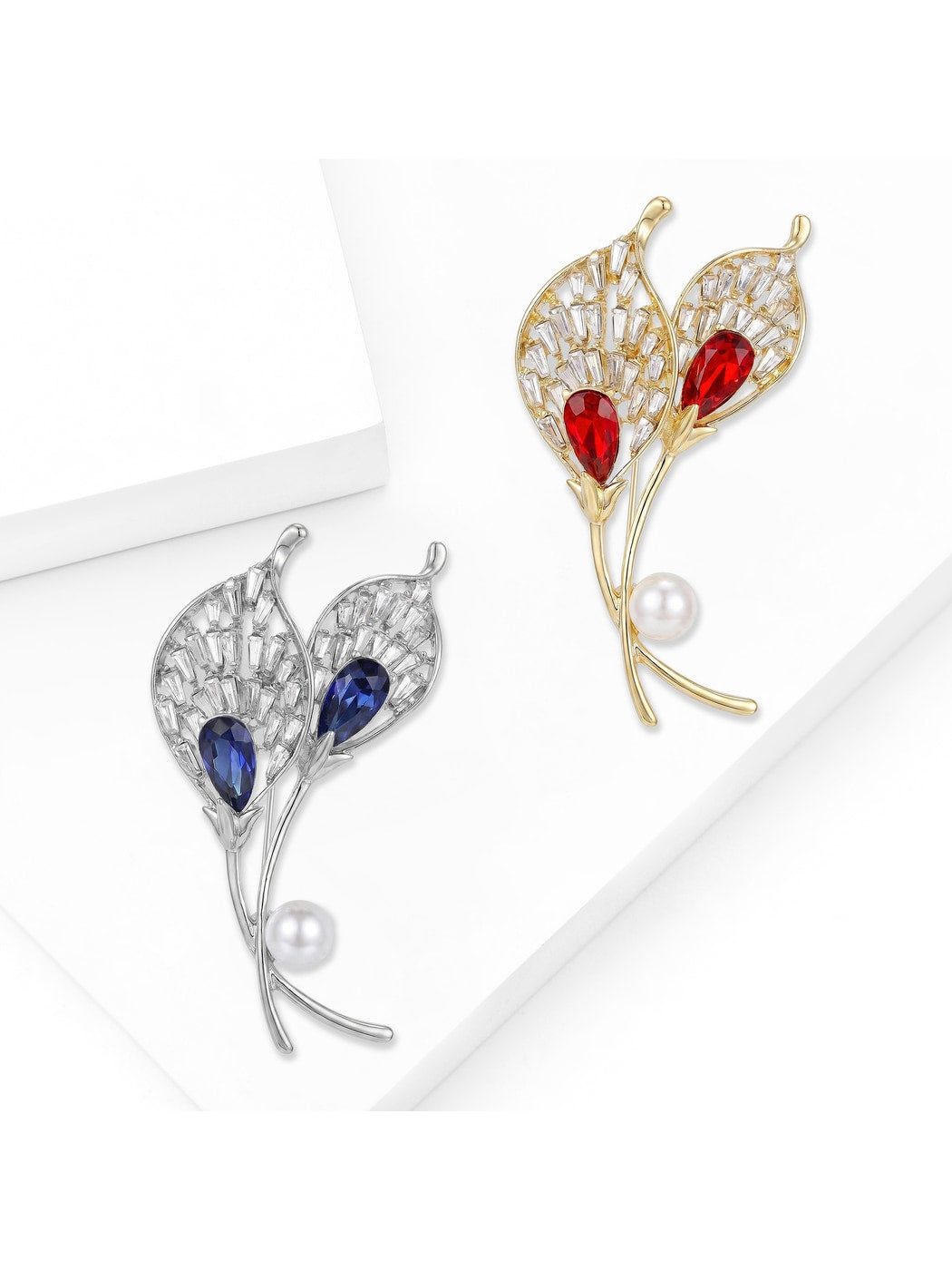 Brovia - Calla Lily Oil Drip Alloy Brooch