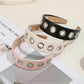 Gifty - Fashion PU Alloy Circle Accent Headband