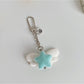 Keypus - Flocked Angel Wing Five-Point Star Keychain