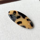 Beau Sweet Oval Acetate Hair Clip partially open showing inner clasp details