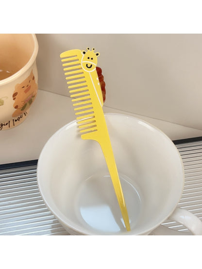 Camerow - Cartoon Animal Acetate Long Handle Comb