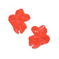 Earedge - Glossy Flower Shape Alloy Stud Earrings