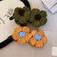 Beau - Knitted Flower Shaped Banana Hair Clip