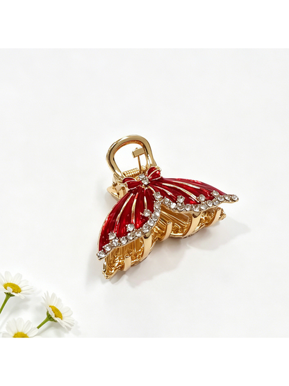 Beau - Bow Shape Glossy Alloy Hair Claw Clip