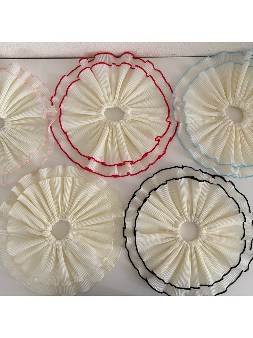Gifty - Double Layer Ruched Polyester Scrunchie