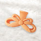 Beau - Matte Bow Design Plastic Alloy Claw Clip