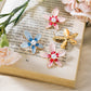 Earedge - Minimalist Color-Block Petal Earrings