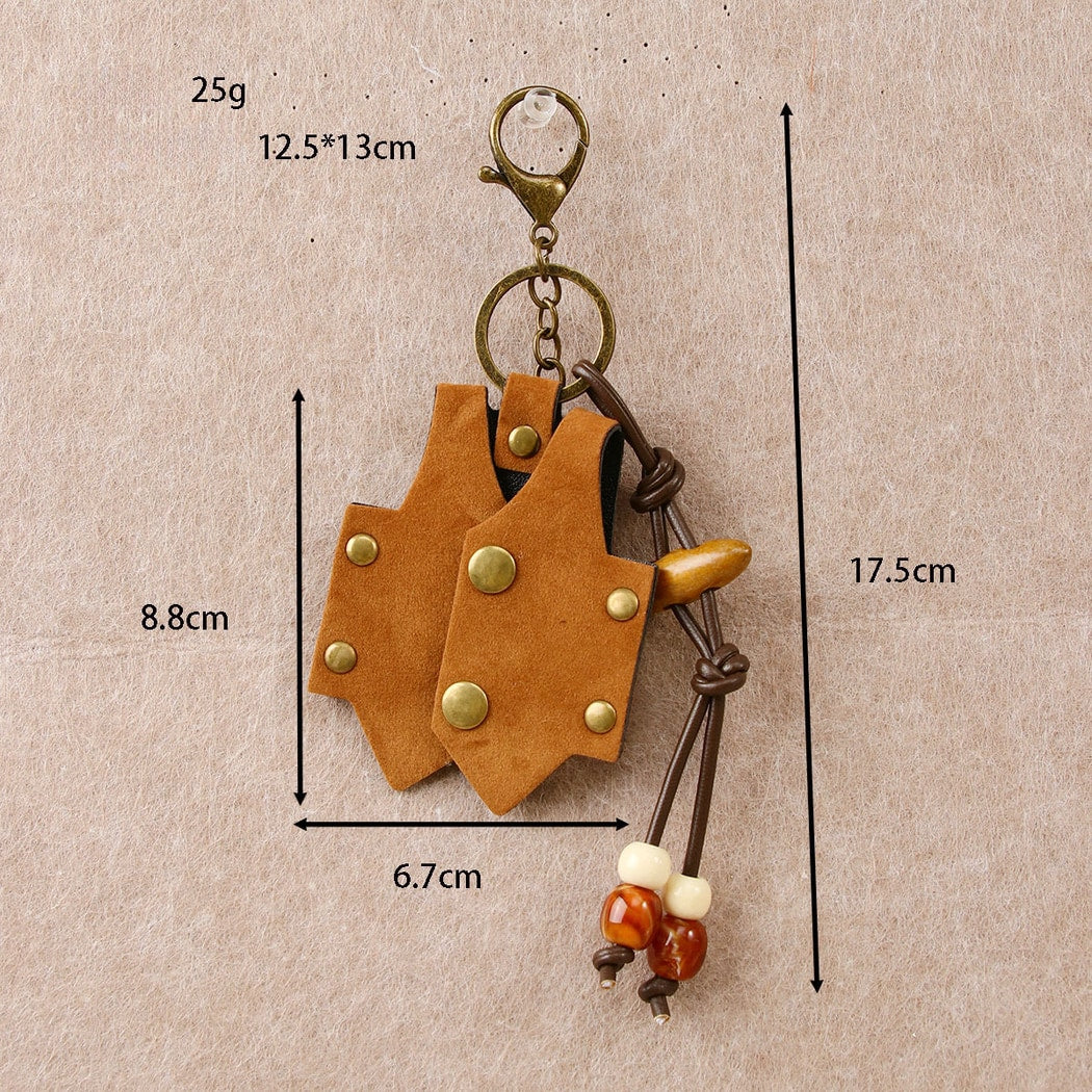 Keypus - Vintage Vest Beaded Bag Charm Keychain