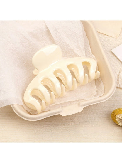 Beau - Solid Color Pumpkin Shaped Claw Clip