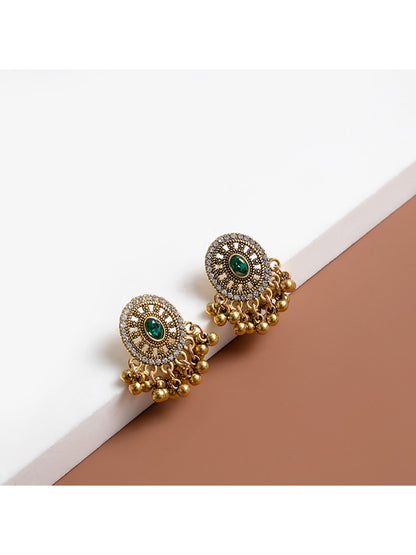 Earedge - Beaded Tassel Hollow-Out Earrings