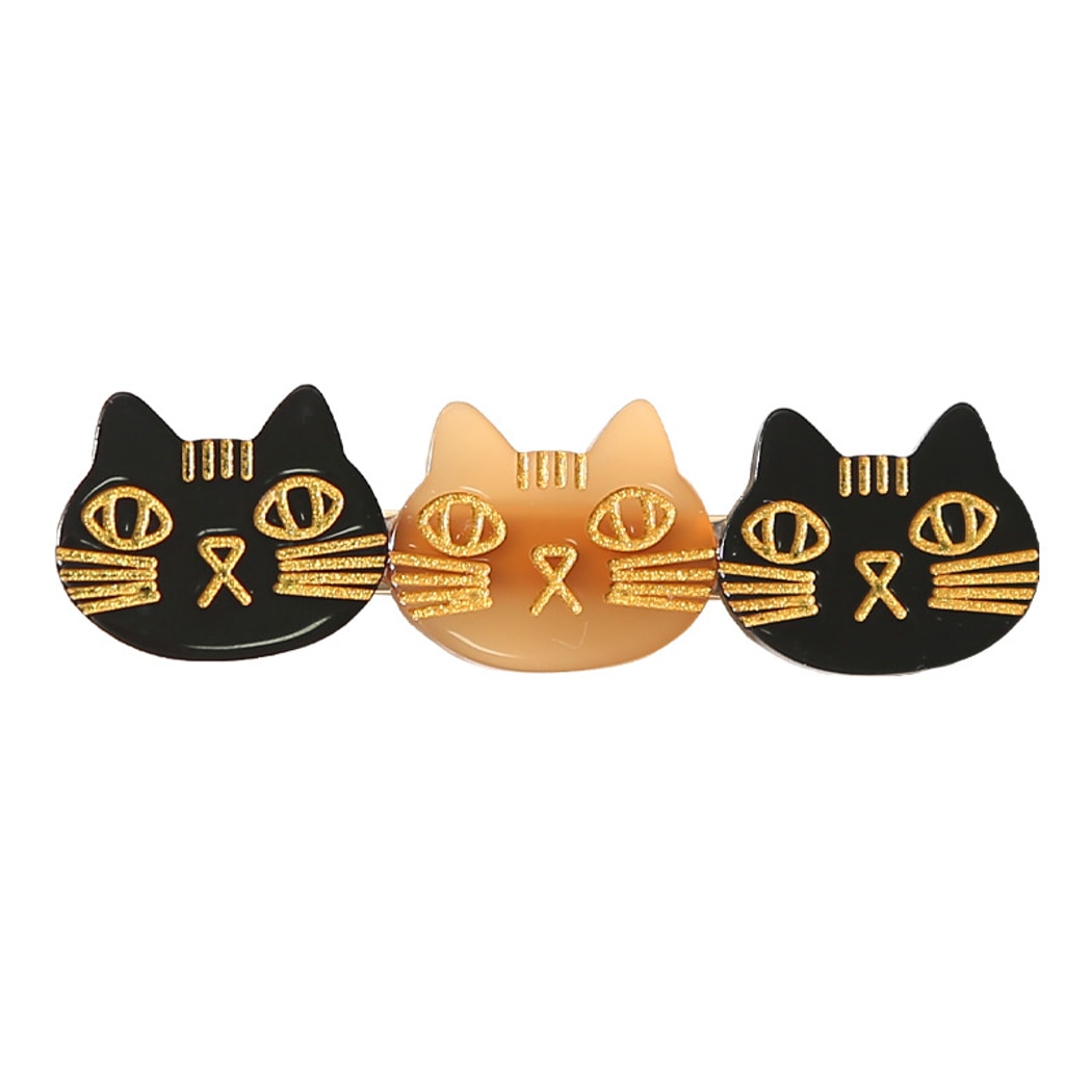 Beau - Cute Acetate Cat Face Side Barrette