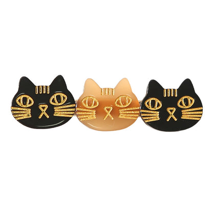 Beau - Cute Acetate Cat Face Side Barrette