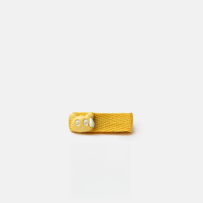 Beau - Cartoon Cat Motif Fabric Trim Hair Clip