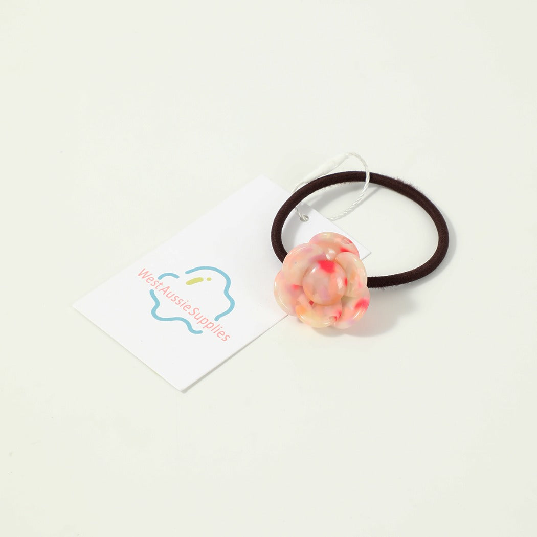 Gifty - Acetate Flower Hair Tie for High Ponytail Bun