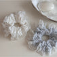 Gifty - Ruffled Openwork Lace Detail Scrunchie