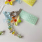 Keypus - Dolphin Flower Beaded Polka Dot Bag Charm