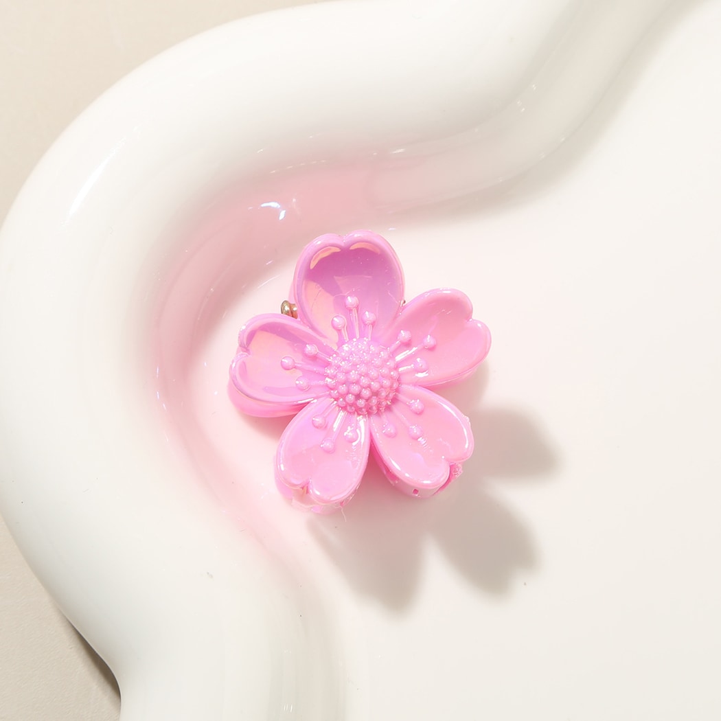 Beau - Glossy Petal Flower PS Claw Clip