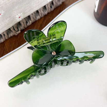 Beau - Acetate Board Bow Detail Decorative Claw Clip