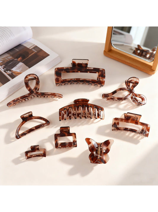 Beau - Minimalist Taupe Hair Claw Clip
