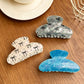 Beau - Marbled Bow Motif Sweet Style Claw Clip