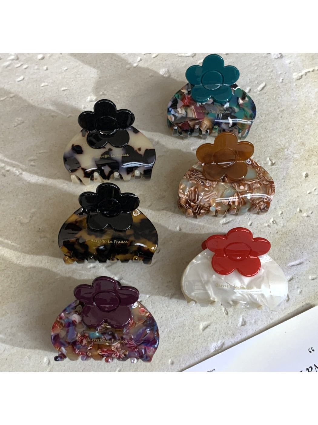 Beau - Stylish Acetate Flower Pattern Hair Clip