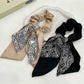 Gifty - Floral Bow Hair Scarf Ribbon Tie Elegant
